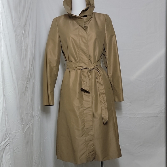 Gold Tone Nylon Burberry Trench Coat